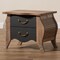 Baxton Studio Romilly Black and Oak-Finished Wood 2-Drawer Nightstand 146-8175 - alternate 2